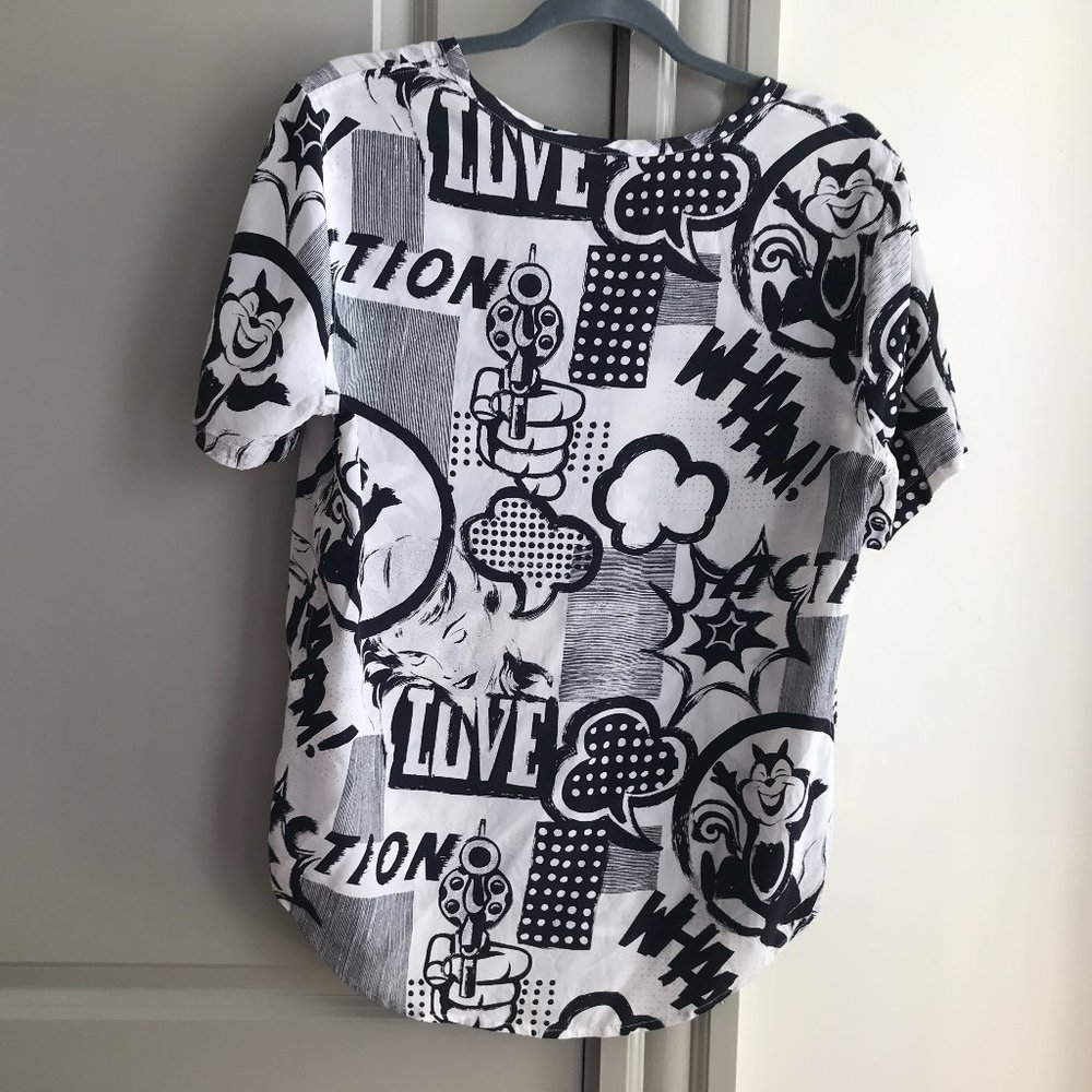 EQUIPMENT Silk Comic Strip T-shirt - Picture 7 of 8